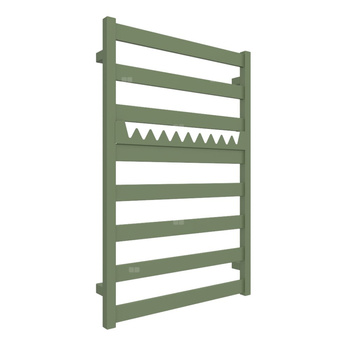 Grzejnik drabinkowy TERMA VIVO, podłączenie SX, wym. 910 x 600 mm, kolor seledynowy groszkowy RAL6011 (farba), moc 405W