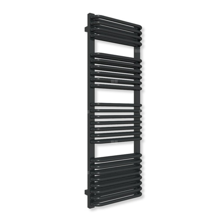 Grzejnik drabinkowy TERMA TYTUS, podłączenie SX, wym. 1260 x 440 mm, kolor czarny jak kruk połysk RAL9005 (farba), moc 828W