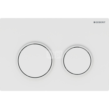 Przycisk uruchamiający Geberit Omega20, przedni/górny, biały-biały mat-biały, prostokątny