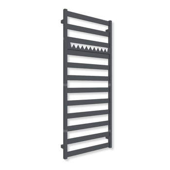 Grzejnik elektryczny TERMA VIVO 1390 x 600 mm, kolor metaliczny szary, moc 600 W, podłączenie E8, kabel spiralny z wtyczką czarny