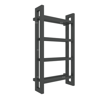 Grzejnik elektryczny TERMA STAND E 500 x 920 mm, kolor czarny jak kruk RAL9005, moc 400 W, podłączenie E1, kabel spiralny z wtyczką czarny