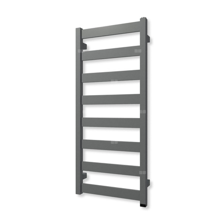 Grzejnik elektryczny TERMA VIVO ONE 910 x 400 mm, kolor metaliczny kamień, moc 300 W, podłączenie E1, kabel prosty bez wtyczki czarny