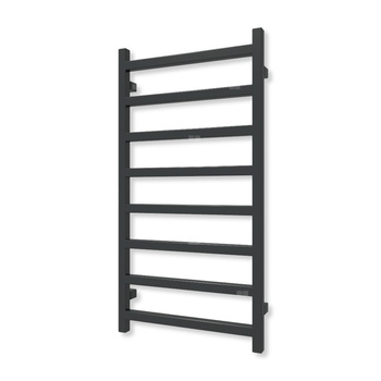 Grzejnik elektryczny TERMA SIMPLE 960 x 500 mm, kolor czarny jak kruk mat RAL9005, moc 400 W, podłączenie E8, kabel przyłącze ts1/ss1