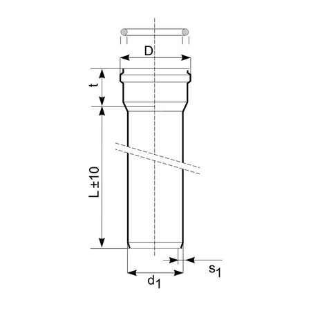 Rura kanalizacyjna zewnętrzna pvc-u MAGNAPLAST KGEL 200 x 1000 x 5.9 z kielichem lita pomarańczowa, klasa C - SN 8
