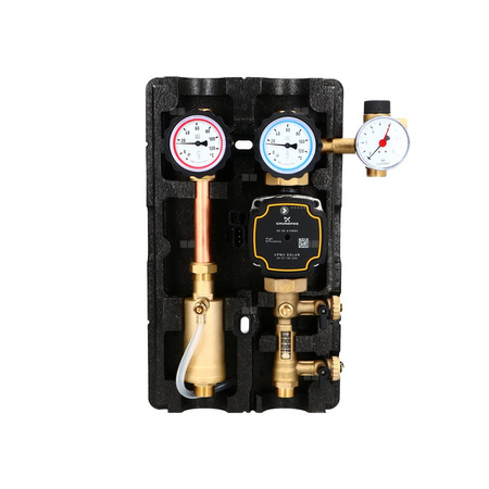 Grupa pompowa AFRISO PrimoSol 130-4 GZ 3/4'' x 3/4'', z izolacją Grundfos UPM 3 Solar 25-75/130 mm