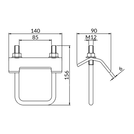 Klamra KLM profilu KE