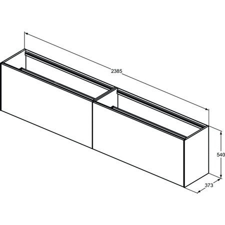 CONCA SZAFKA 240X37X55 2 DR NOWTOP DKWN