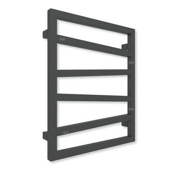 Grzejnik elektryczny TERMA ZIGZAG 600 x 500 mm, kolor czarny jak kruk soft, moc 300 W, podłączenie E1, kabel spiralny z wtyczką czarny