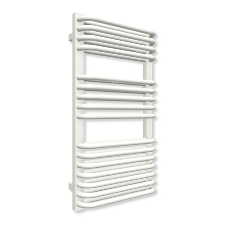 Grzejnik drabinkowy TERMA TYTUS, podłączenie ZX, wym. 820 x 440 mm, kolor biała ściana (farba), moc 533W