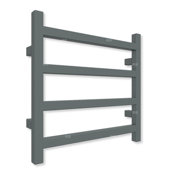 Grzejnik drabinkowy TERMA SIMPLE, podłączenie ZX, wym. 480 x 500 mm, kolor błyszcząca szarość (farba), moc 173W