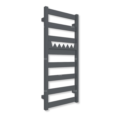 Grzejnik drabinkowy TERMA VIVO, podłączenie ZX, wym. 910 x 400 mm, kolor szterling (farba), moc 295W