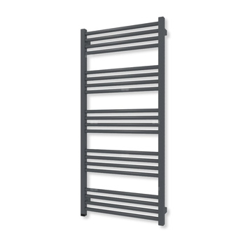 Grzejnik elektryczny TERMA FIONA ONE 1140 x 530 mm, kolor metaliczny szary, moc 400 W, podłączenie E8, kabel spiralny z wtyczką szary