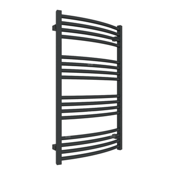 Grzejnik drabinkowy TERMA LENA, podłączenie SX, wym. 900 x 536 mm, kolor czarny jak kruk mat RAL9005, moc 418W