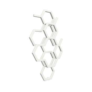 Grzejnik drabinkowy TERMA HEX, podłączenie ZX, wym. 821 x 486 mm, kolor sól morska