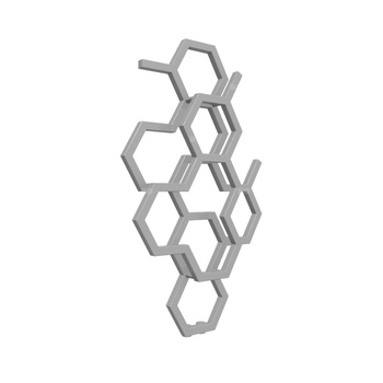 Grzejnik drabinkowy TERMA HEX, podłączenie ZX, wym. 821 x 486 mm, kolor zimowe niebo