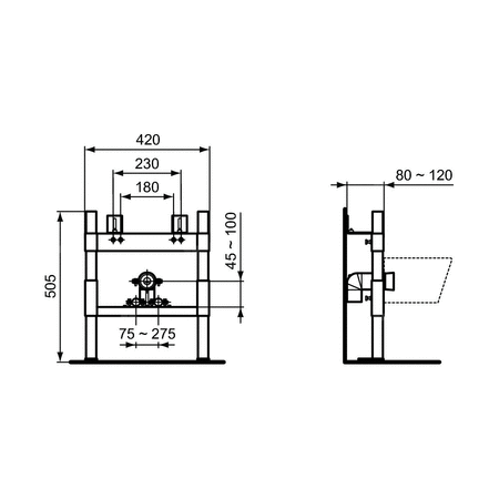 PROSYS RAMA DO BIDETU WISZĄCEGO