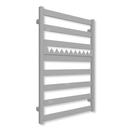 Grzejnik drabinkowy TERMA VIVO, podłączenie SX, wym. 910 x 600 mm, kolor jasne aluminium metaliczny RAL9006 (farba), moc 405W