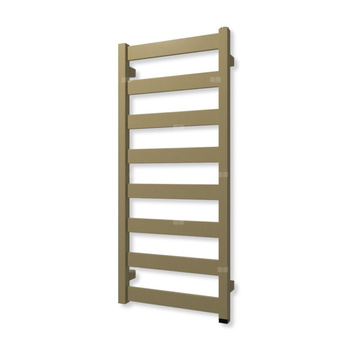 Grzejnik elektryczny TERMA VIVO ONE 910 x 400 mm, kolor mosiądz, moc 300 W, podłączenie E1, kabel prosty bez wtyczki szary