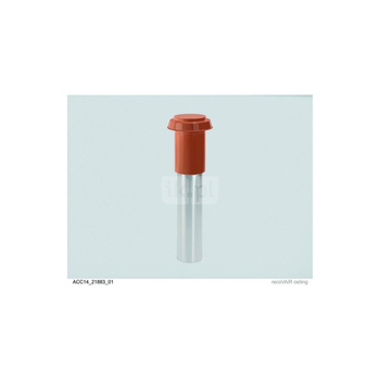 Pionowe wyprowadzenie dachowe,czerwone,fi150 mm, długość 1000 mm