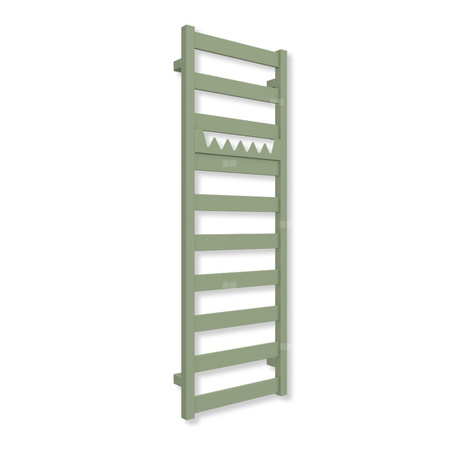 Grzejnik drabinkowy TERMA VIVO, podłączenie SX, wym. 1150 x 400 mm, kolor zielony blady RAL6021 (farba), moc 366W