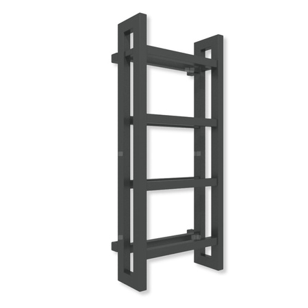 Grzejnik elektryczny TERMA STAND E 920 x 400 mm, kolor czarny jak kruk soft, moc 400 W, podłączenie E1, kabel prosty bez wtyczki z maskownicą czarny