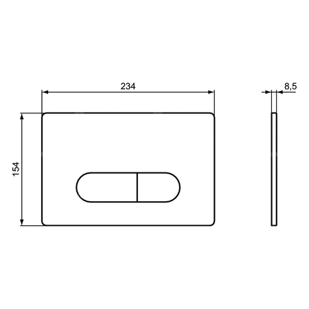 OLEAS PRZYCISK SPŁUKUJĄCY P1 CHROM MAT