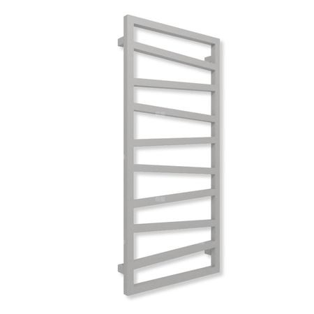 Grzejnik elektryczny TERMA ZIGZAG 1310 x 500 mm, kolor diamentowe srebro, moc 600 W, podłączenie E1, kabel spiralny z wtyczką szary