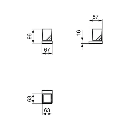 CONCA KUBEK Z UCHWYTEM KWA MAGNETIC GREY