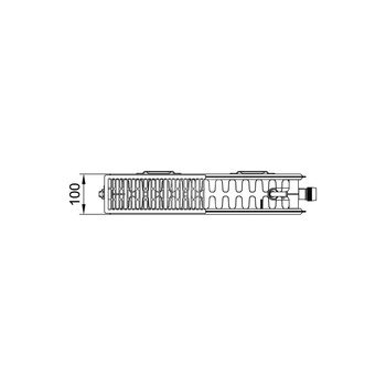 Grzejnik płytowy typ 22 KERMI X2 Profil-V, lewy, z osłonami wym. 500 x 700 mm, kolor biały, moc 1009 W