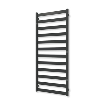 Grzejnik elektryczny TERMA VIVO ONE 1390 x 600 mm, kolor czarny jak kruk mat RAL9005, moc 600 W, podłączenie E8, kabel spiralny z wtyczką szary