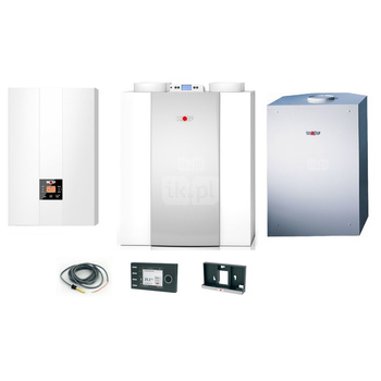 Pakiet - Kocioł gazowy jednofunkcyjny WOLF FGB-24 kondensacyjny wiszący 5.3 - 20.7 kW + Czujnik c.w.u. + RegulatorBM-2 + RekuperatorCWL 400P + Zasobnik c.w.uCSW 120