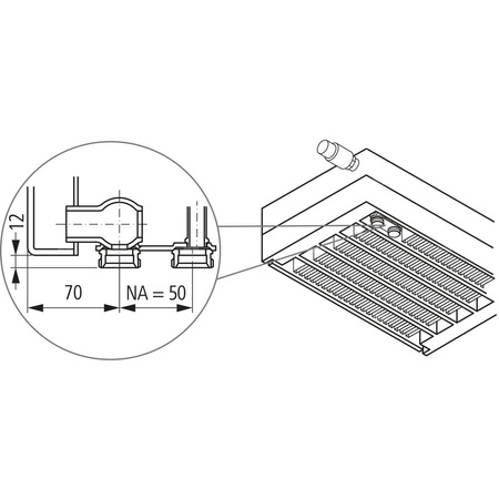 Kermi konwektor KNN22 140x122x1600 RAL 9016, 6 bar, bez osłony, podł. Uni