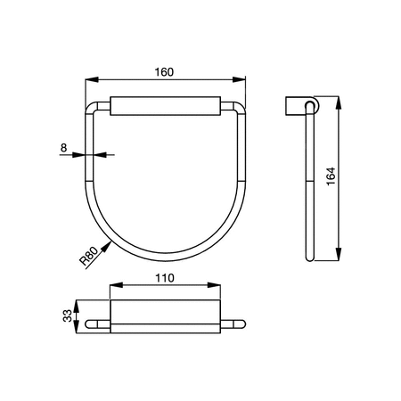 CONNECT OWALNA PORĘCZ NA RĘCZNIK