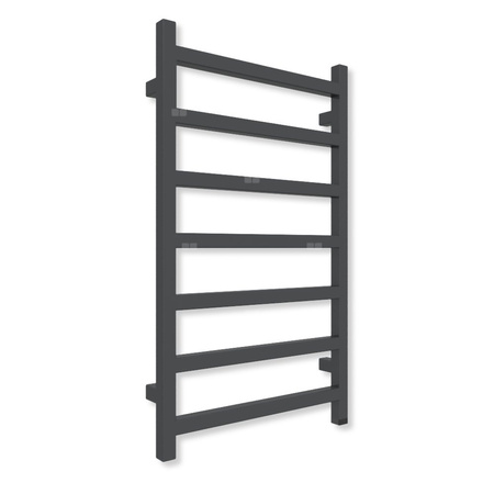 Grzejnik elektryczny TERMA SIMPLE ONE 840 x 500 mm, kolor szary czarny RAL7021, moc 300 W, podłączenie E8, kabel prosty bez wtyczki szary