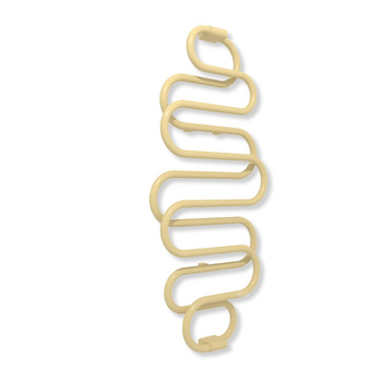 Grzejnik elektryczny TERMA PERŁA E 1360 x 500 mm, kolor mosiądz, moc 284 W, podłączenie EX, kabel spiralny z wtyczką żółty