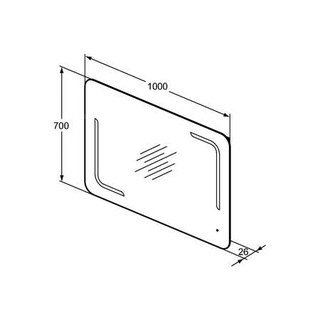 M+L LUSTRO WYS. AMBIENT 100X70 61.4W 230