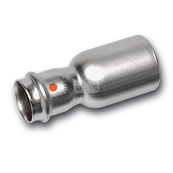 Nypel SANHA NiroTherm Press redukcja, stal nierdzewna, 42 mm x 22 mm (zz x zw)