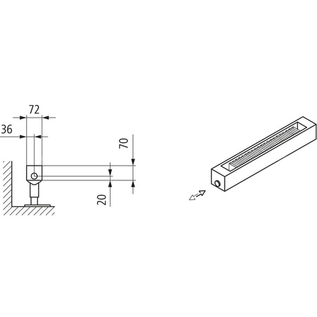 Kermi konwektor KNN21 70x72x900 RAL 9016, 6 bar, z osłoną, podł. 14