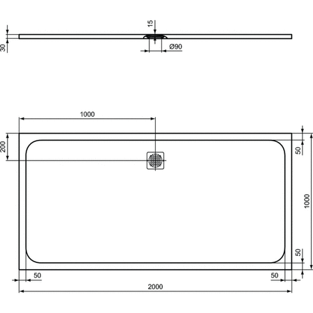 ULTRAFLAT S Brodzik 200x100 BC SAND RECT