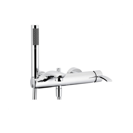 Bateria wannowa ścienna KFA Armatura MALACHIT, kolor chrom