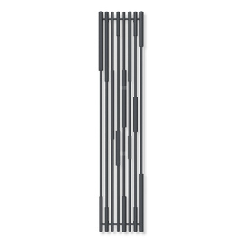 Grzejnik elektryczny TERMA CANE 1900 x 390 mm, kolor metaliczna czerń, moc 800 W, podłączenie E1, kabel prosty bez wtyczki z maskownicą czarny