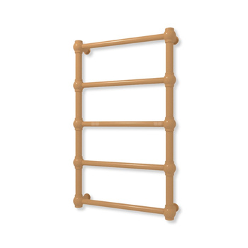 Grzejnik elektryczny TERMA RETRO 800 x 500 mm, kolor old bronze, moc 200 W, podłączenie E1, kabel prosty bez wtyczki z maskownicą szary