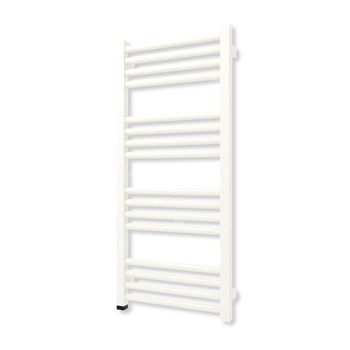 Grzejnik elektryczny TERMA FIONA ONE 900 x 400 mm, kolor biały drogowy RAL9016, moc 200 W, podłączenie E1, kabel prosty z wtyczką szary