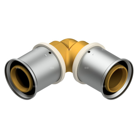 Kolano zaprasowywane 90' QIK XPRT, mosiądz, 40 mm (złącze zaprasowywane)