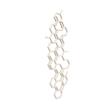 Grzejnik drabinkowy TERMA HEX, podłączenie ZX, wym. 1700 x 573 mm, kolor poranny beż