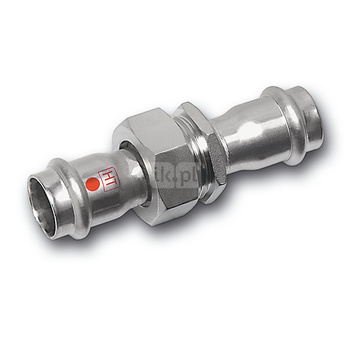 Śrubunek SANHA NiroTherm Industry trzyczęściowy, stal nierdzewna, 42 mm (zw x zw)