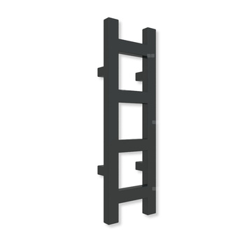 Grzejnik drabinkowy TERMA EASY, podłączenie 5L, wym. 640 x 200 mm, kolor czarny jak kruk mat RAL9005 (farba), moc 124W