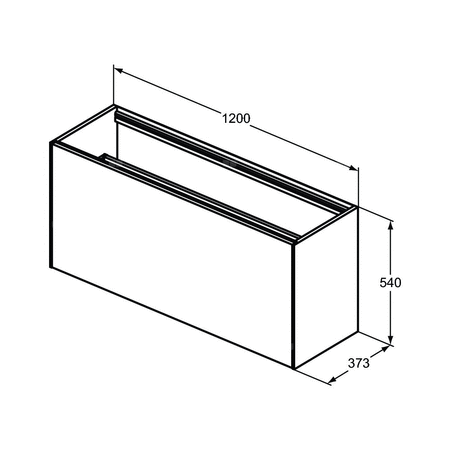 CONCA SZAFKA 120X37X55 1 DR NOWTOP DKWN