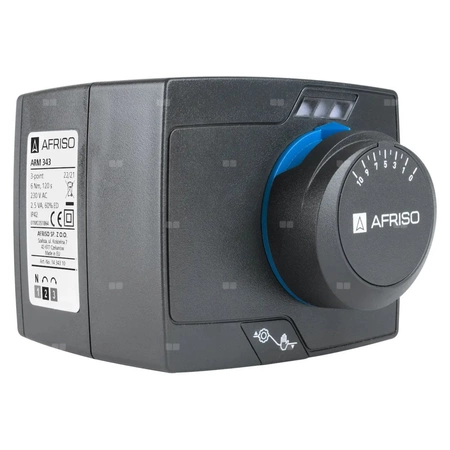 Zawór obrotowy trójdrogowy AFRISO ARV 382 Vario ProClick, mieszający, Siłownik elektryczny ARM 343, DN 20
