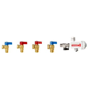 Zestaw zaworów 4 el. + separtator magnetyczny  BIG QIK do kotłów gazowych C.O.